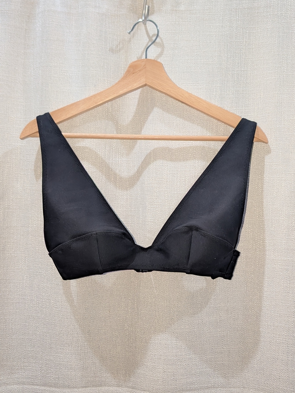 COS Black Plunge Bikini Top Size 10